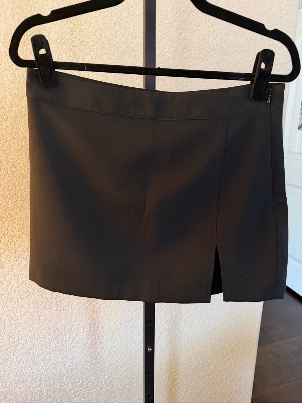 Steve Madden Black Mini Skirt with Front Slit
